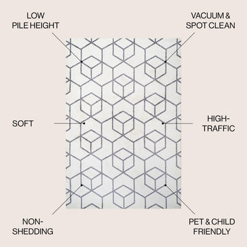 Tumbling Blocks Modern Geometric Area Rug 2